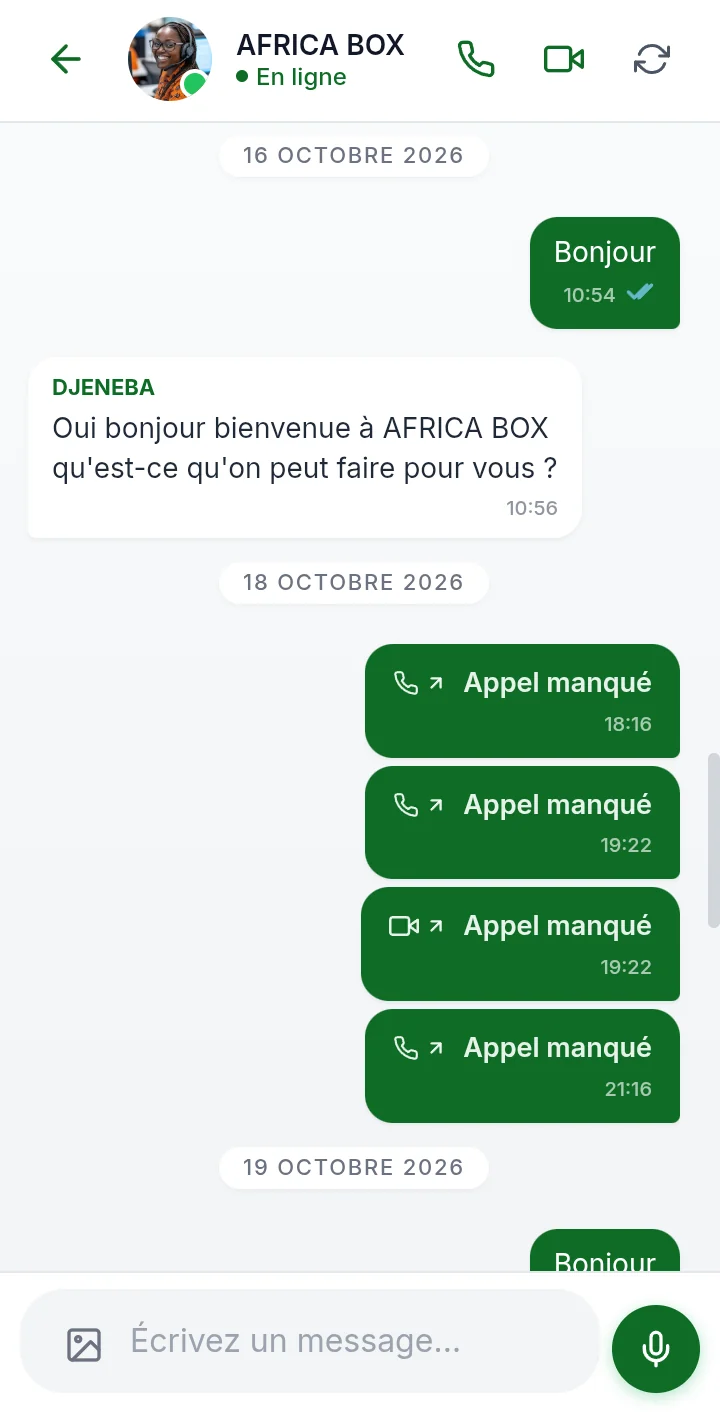 Discussion avec AFRICA BOX sur KIBAA
